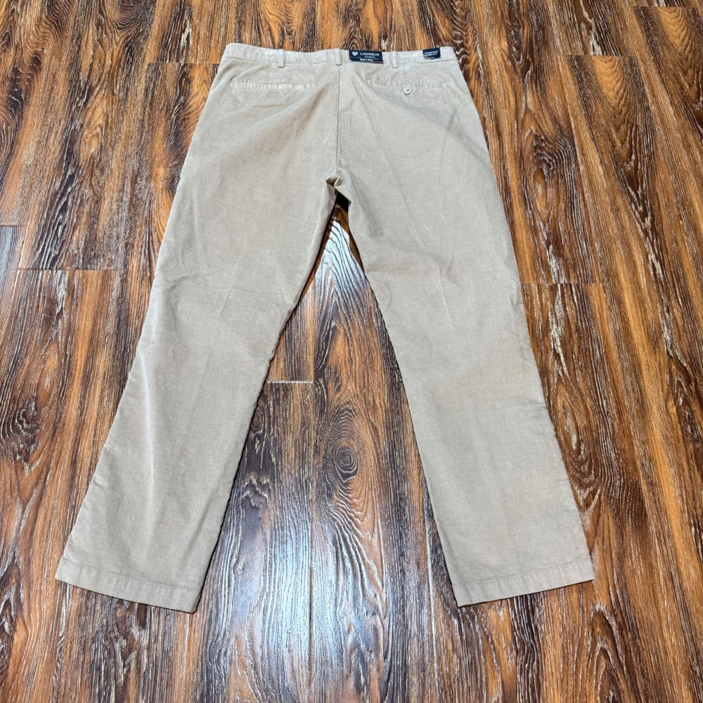 NEW Cremieux 36x30 Corduroy Pants Mens Tan Comfort Stretch Straight Leg Trousers